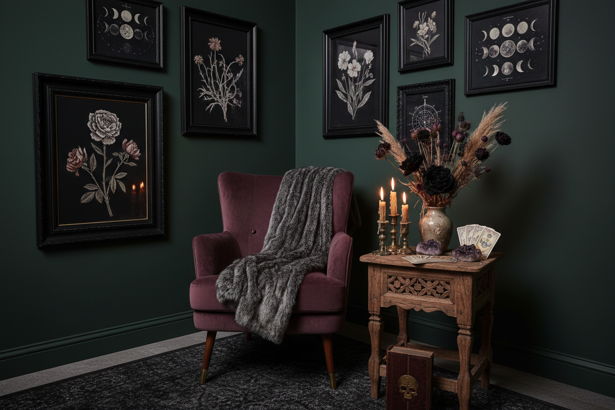 How to Decorate with Digital Art Prints: A Guide for Witchy & Gothic Interiors