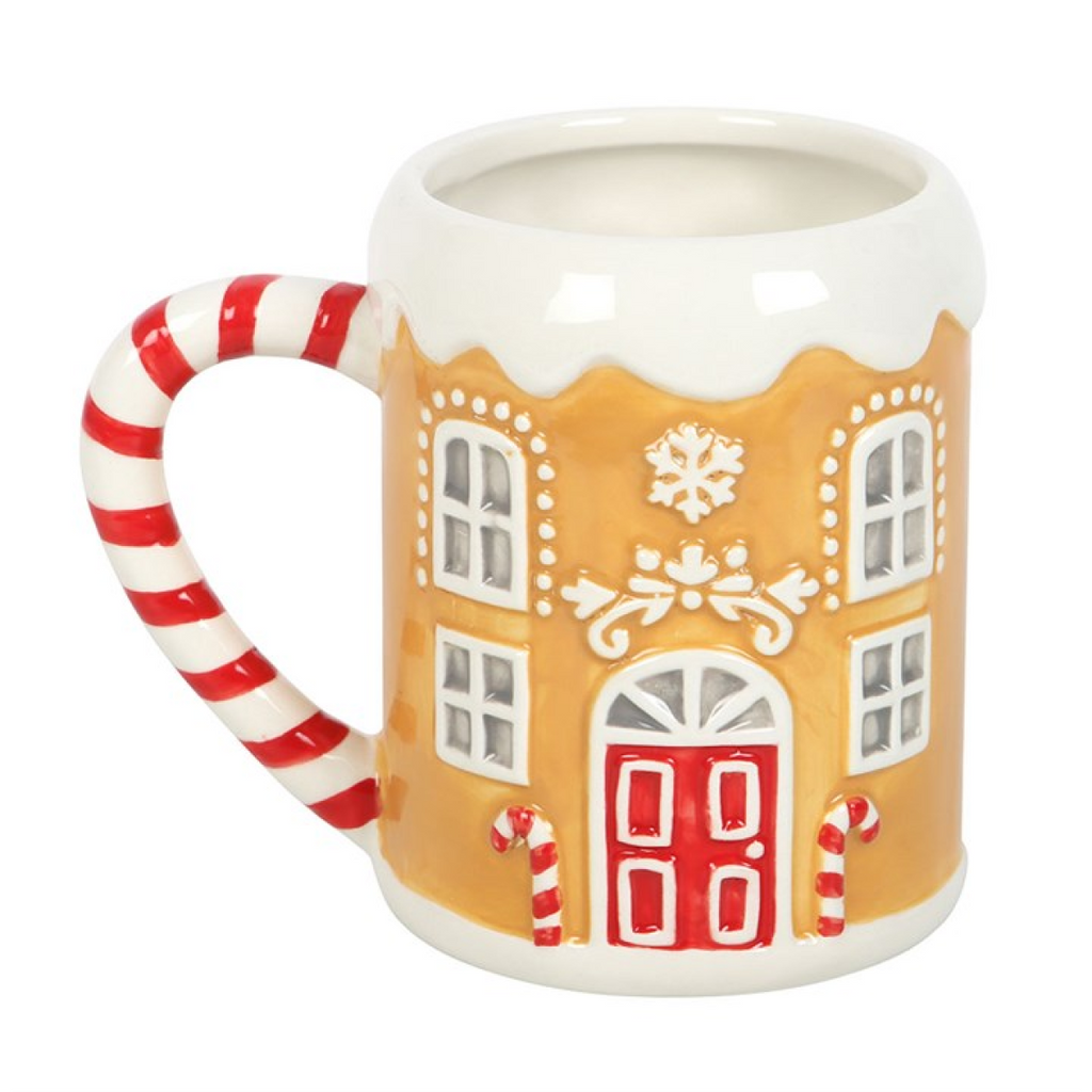 Candy Cane Gingerbread House Mug - GETTING DISCONTINUED
