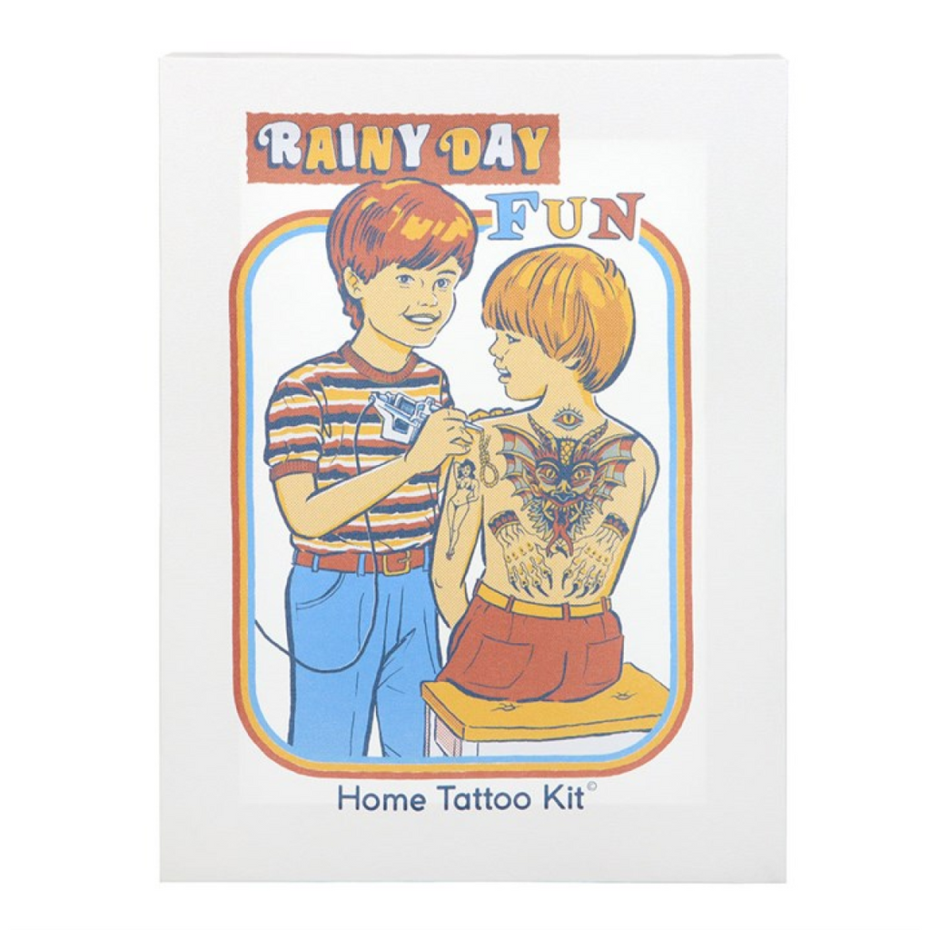 19x25cm Rainy Day Fun Canvas Plaque by Steven Rhodes