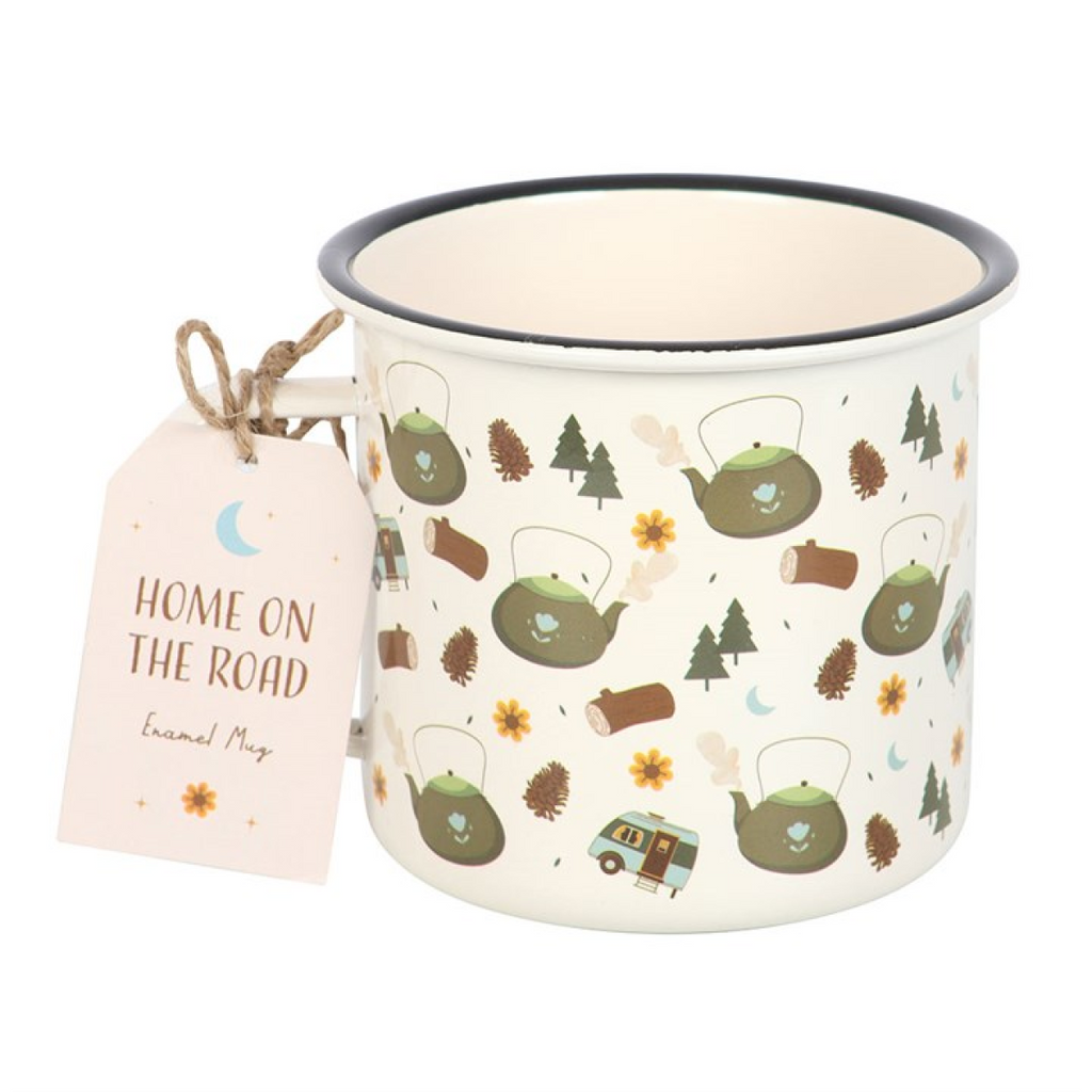 Camping Print Enamel Mug - GETTING DISCONTINUED
