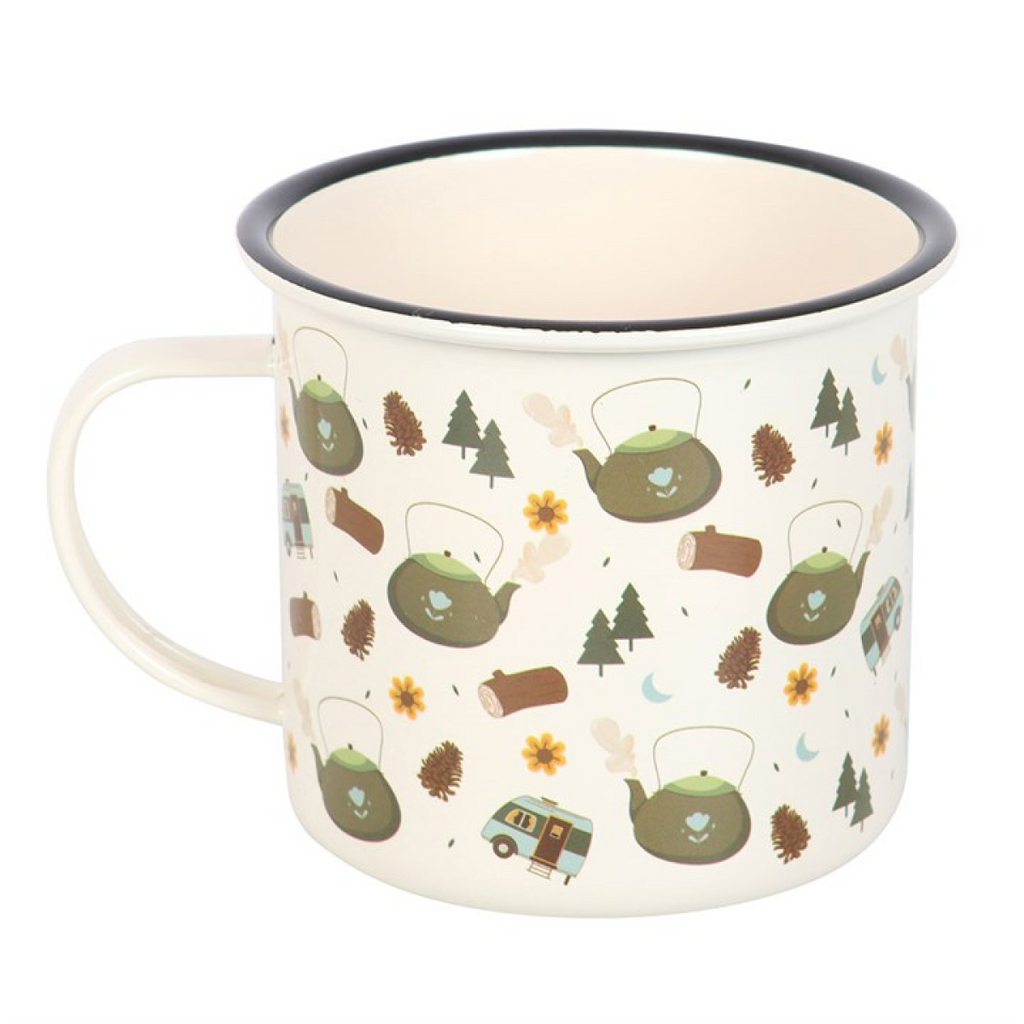 Camping Print Enamel Mug - GETTING DISCONTINUED