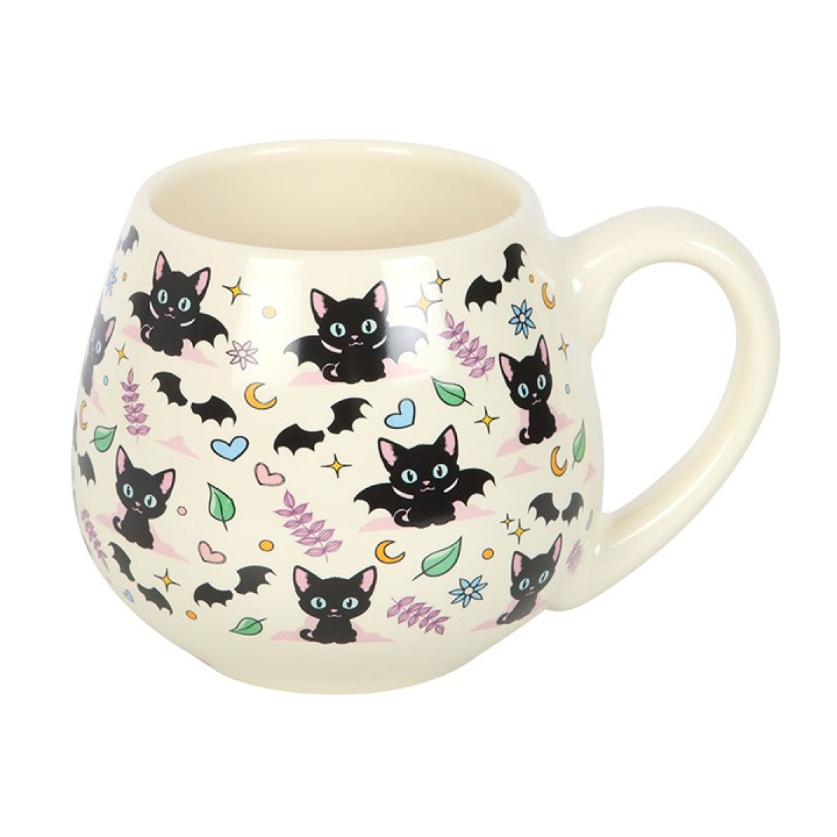 Cute and Creepy Cat Print Rounded Mug - GETTING DISCONTINUED