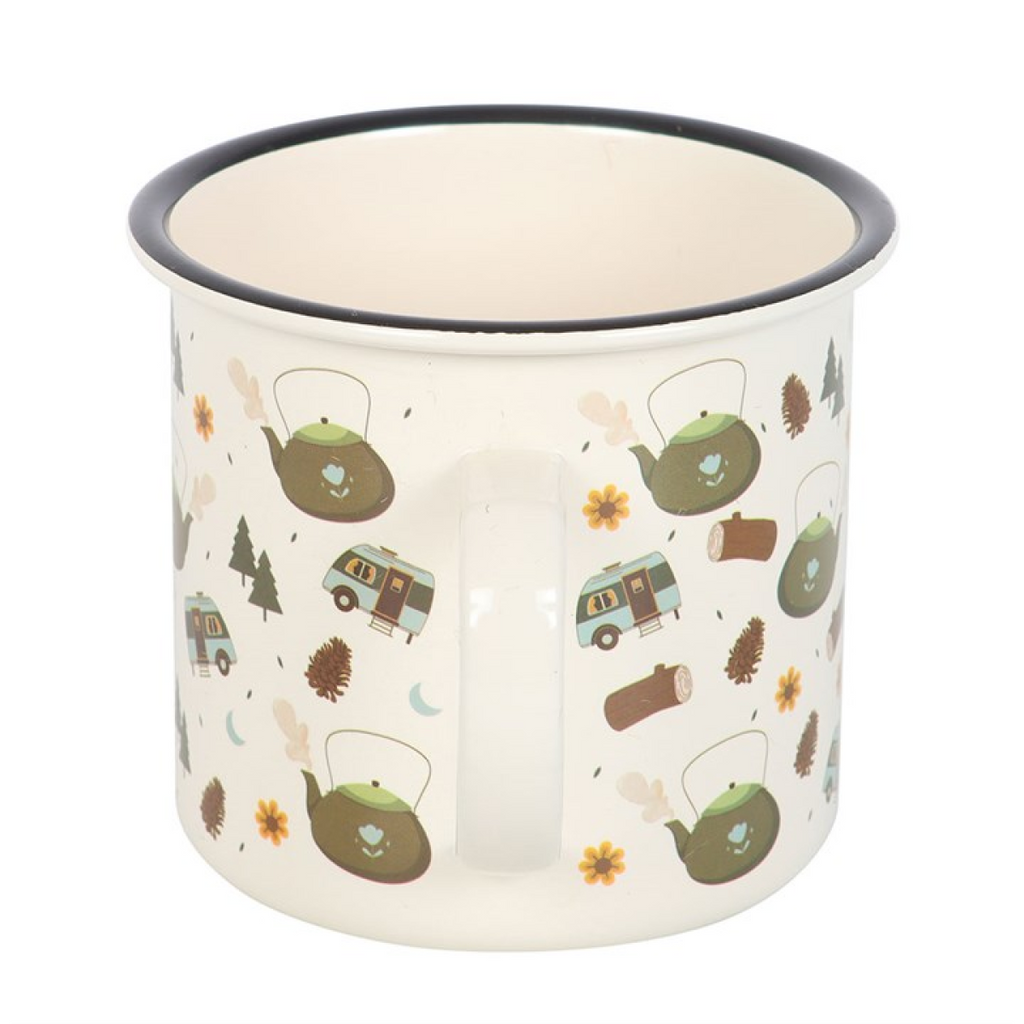 Camping Print Enamel Mug - GETTING DISCONTINUED