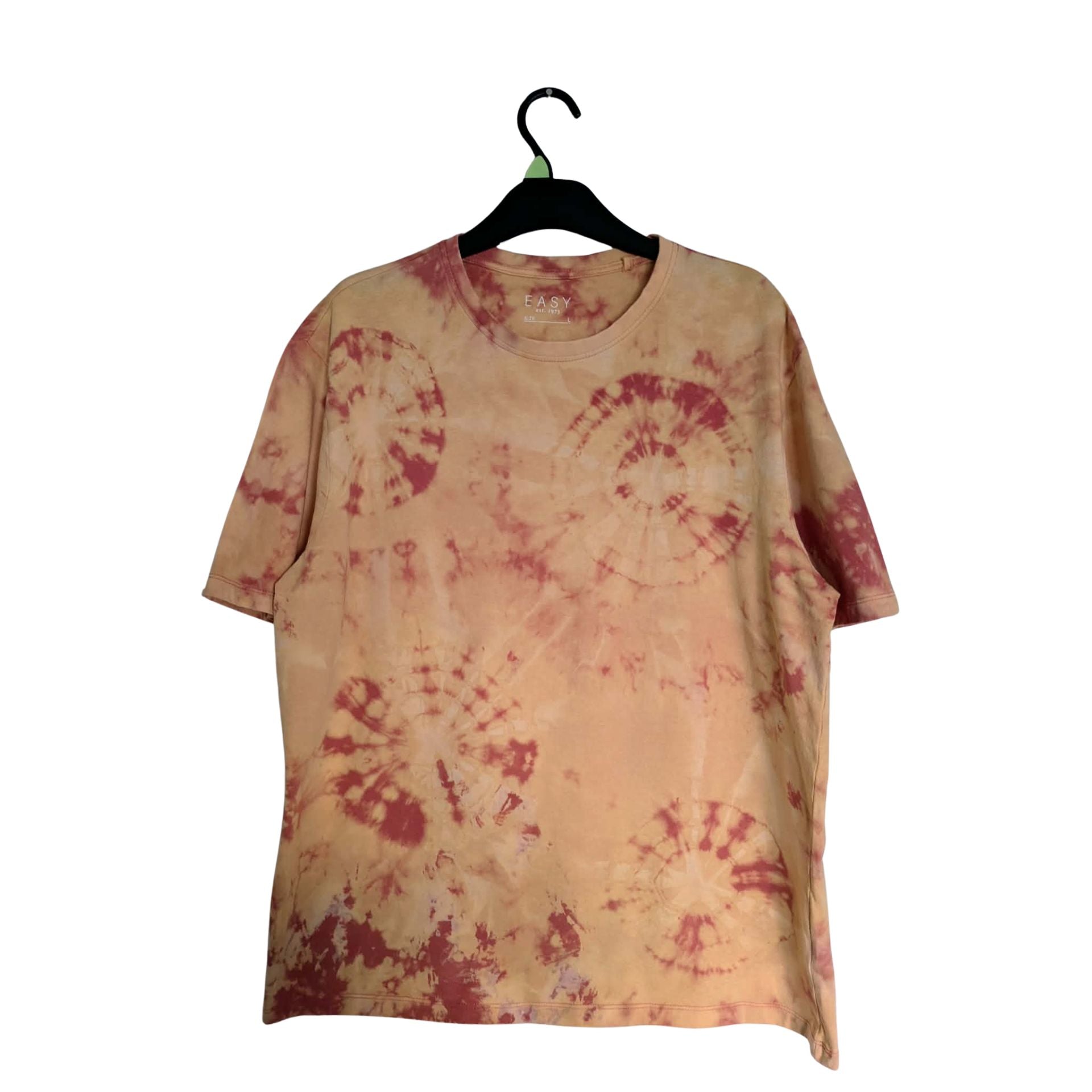Rose Spiral Bleach Dye T-Shirt — One of a Kind