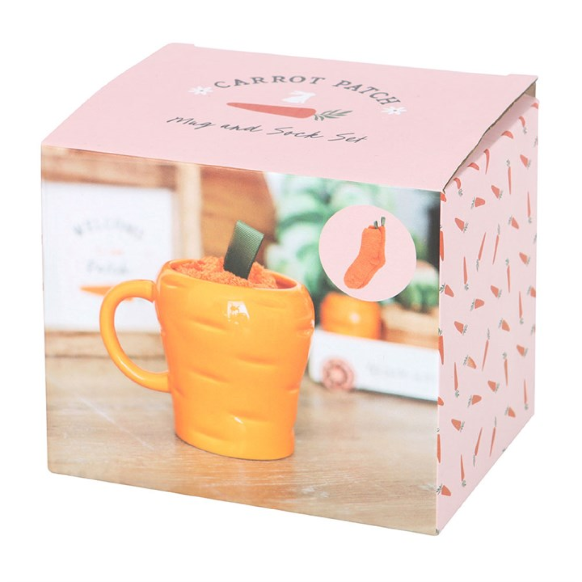Carrot Shaped Mug and Socks Set - GETTING DISCONTINUED