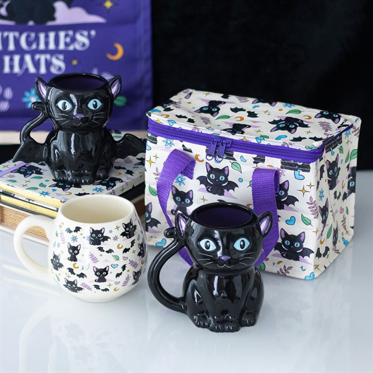 Cute and Creepy Cat Print Rounded Mug - GETTING DISCONTINUED