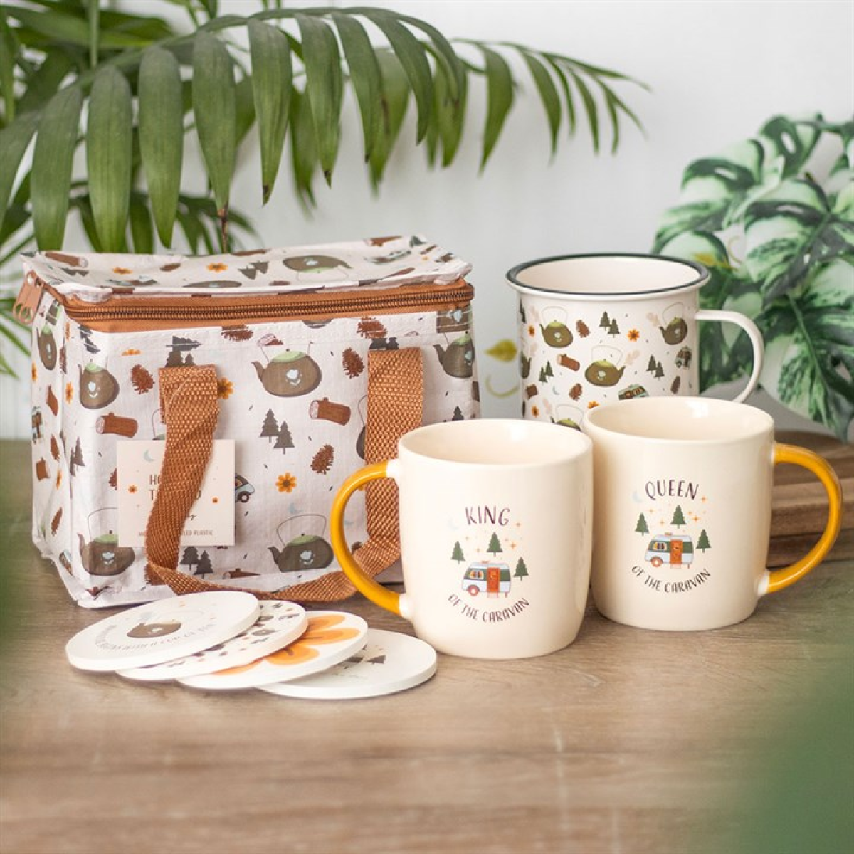 Camping Print Enamel Mug - GETTING DISCONTINUED
