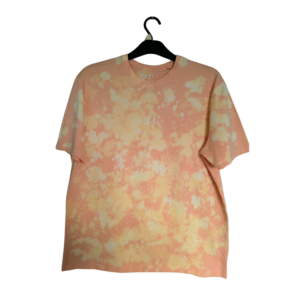 Peach Sunset Bleach Dye T-Shirt — One of a Kind