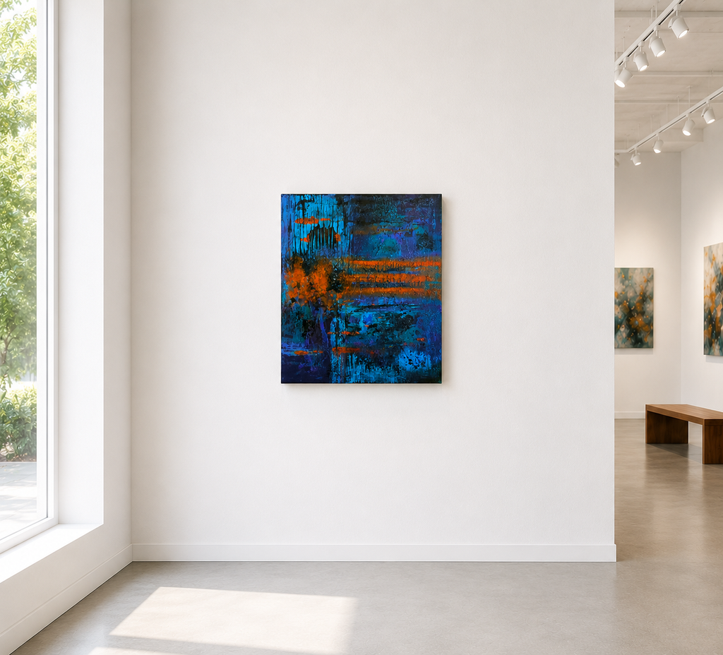 Echoes In Oxide In A Mock Up Gallery Setting