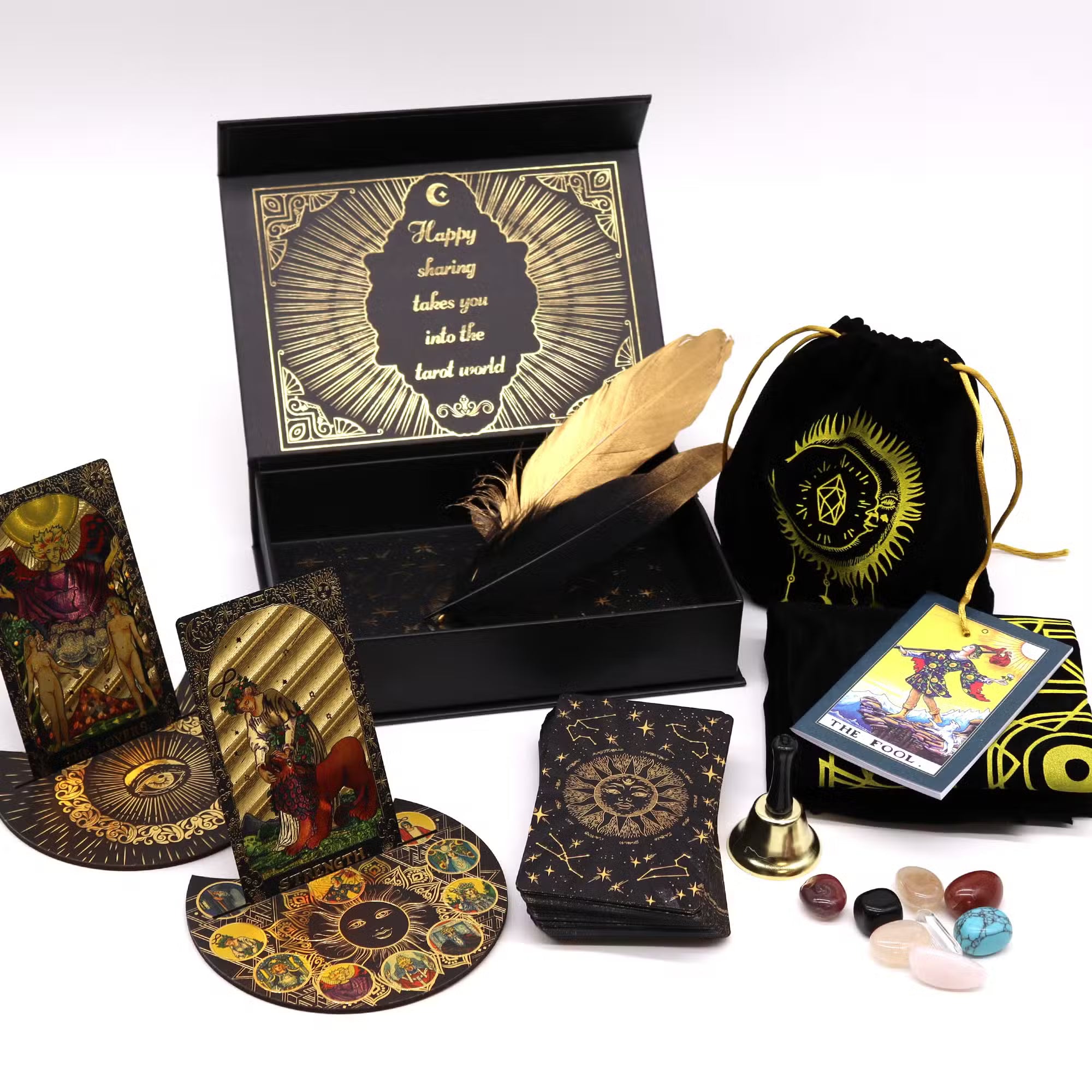 Gold Foil Tarot - Let the Magic Begin - Tarot Cards Gift Set