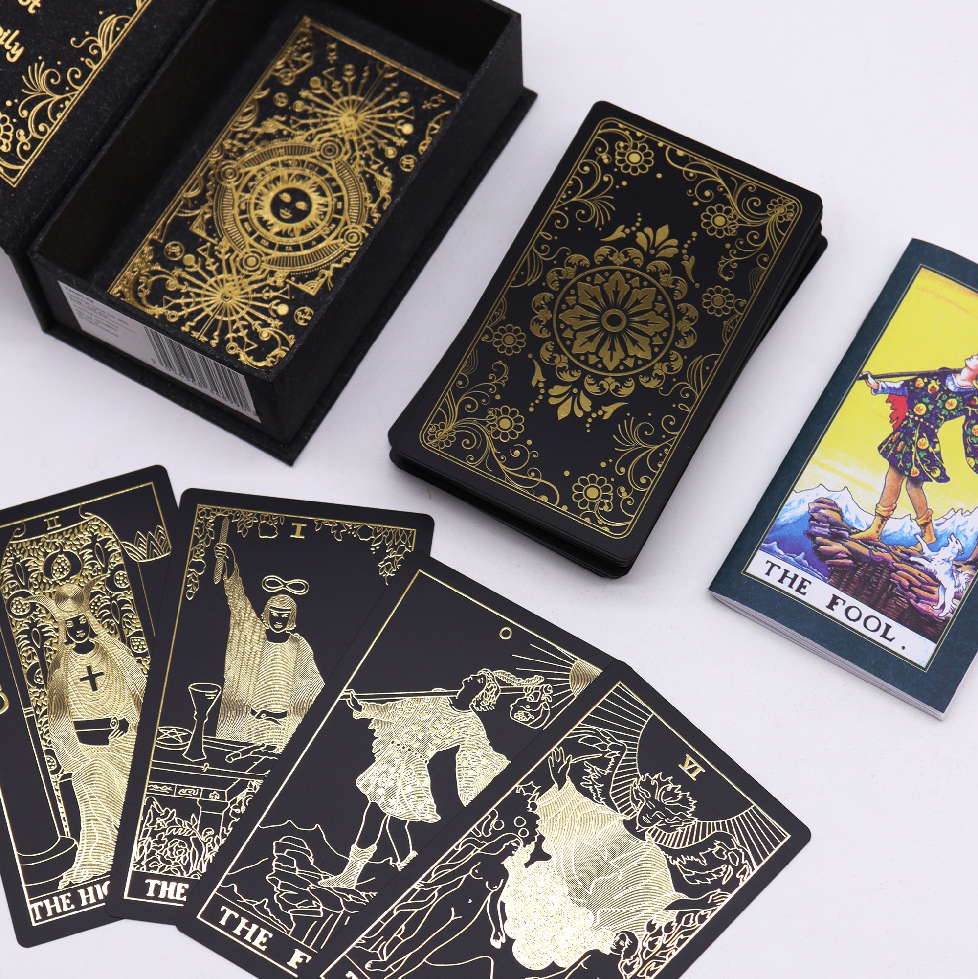 Gold Foil Tarot Set with Book - Tarot Cards Gift Box