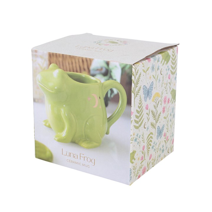 Frog Shaped Ceramic Mug & Lily Pad Saucer