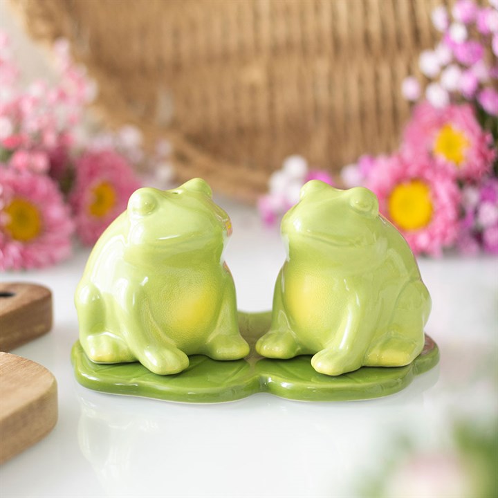 Frog Ceramic Salt & Pepper Shakers (Set of 2)
