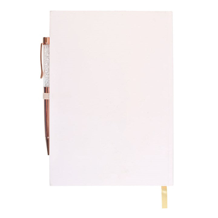 Luna Moth Daily Reflection Journal & Clear Quartz Crystal Pen