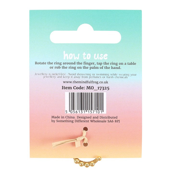 Gold Tone Anti-Anxiety Metal Fidget Ring