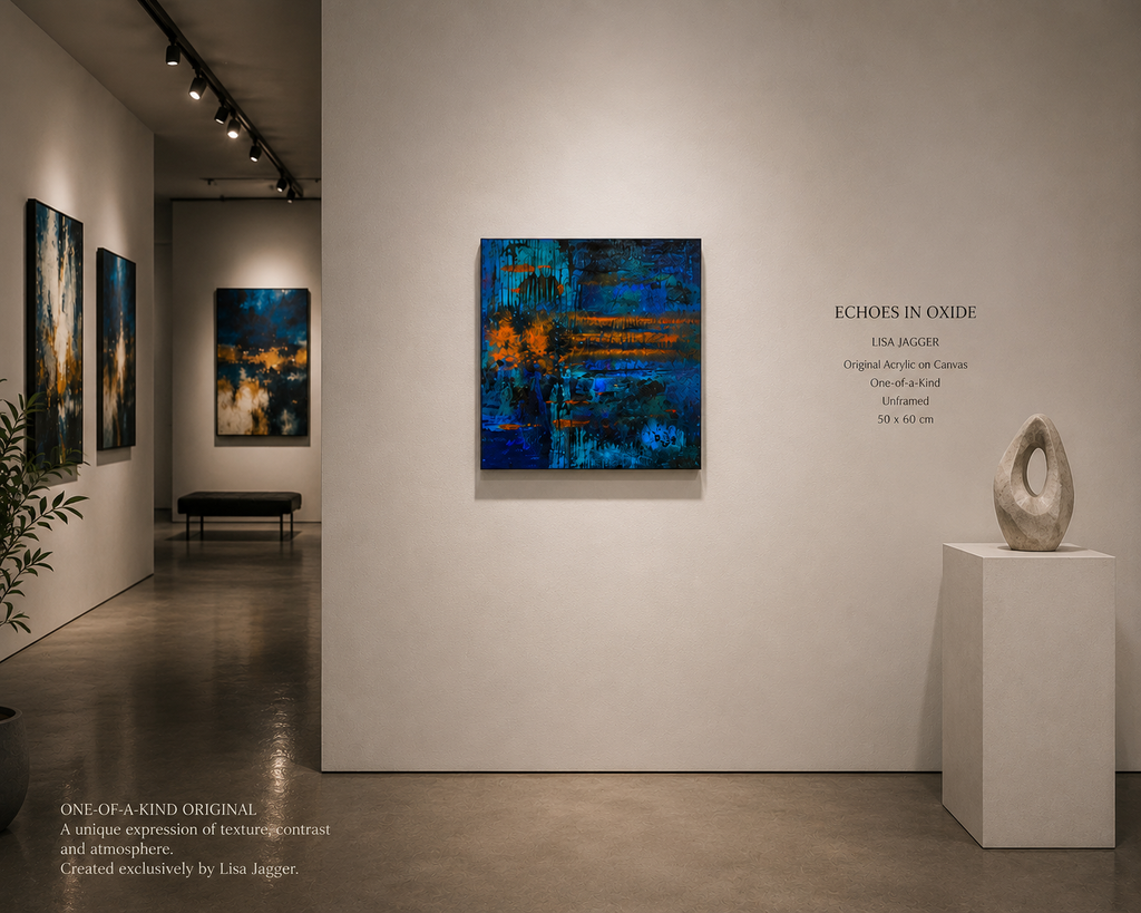 Echoes In Oxide In A Mock Up Modern Art Gallery Setting