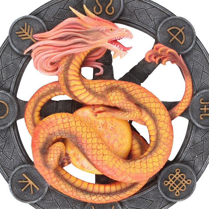 Litha Dragon Resin Wall Plaque by Anne Stokes - GETTING DISCONTINUED
