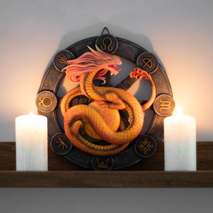 Litha Dragon Resin Wall Plaque by Anne Stokes - GETTING DISCONTINUED
