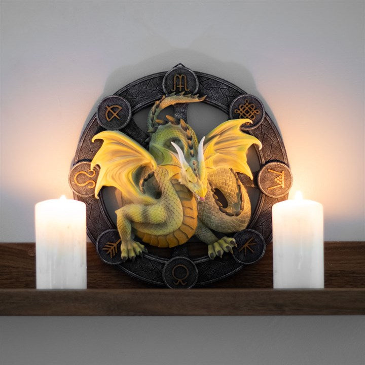 Mabon Dragon Resin Wall Plaque by Anne Stokes - GETTING DISCONTINUED