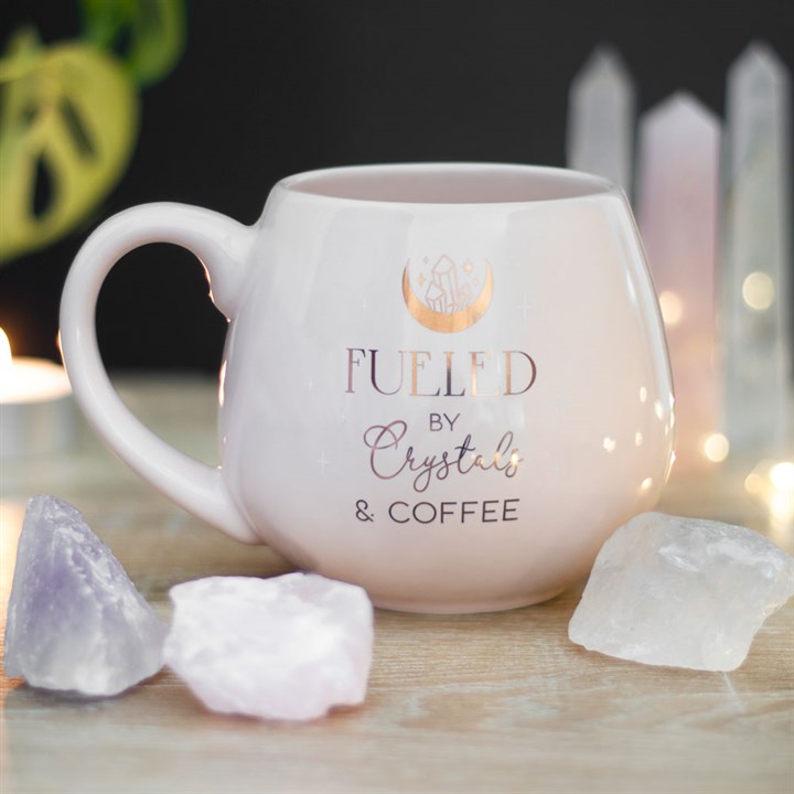 Crystals and Coffee Rounded Mug - GETTING DISCONTINUED