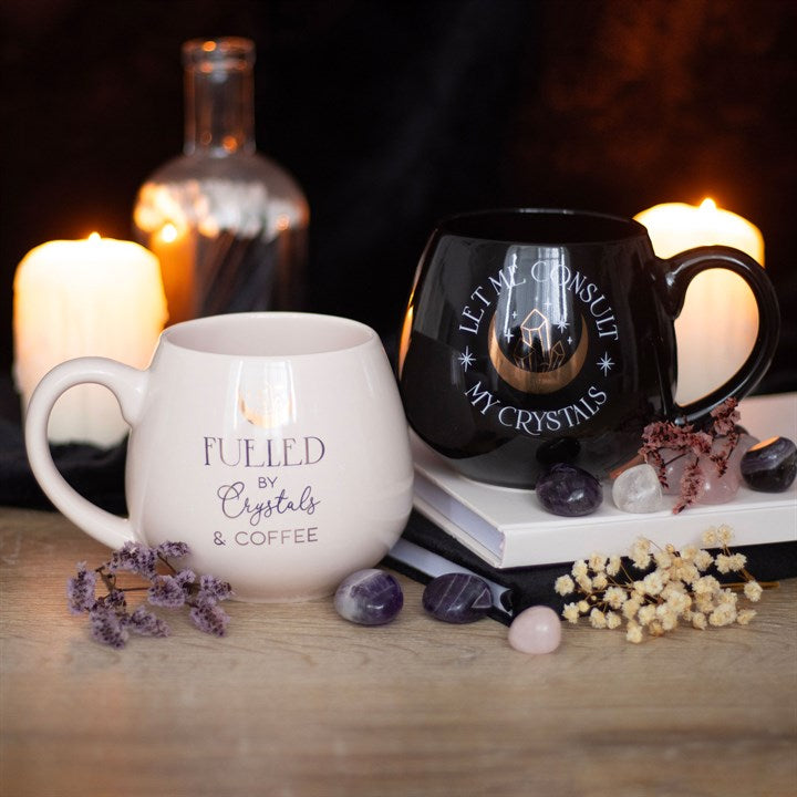 Crystals and Coffee Rounded Mug - GETTING DISCONTINUED