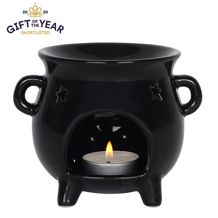 Shiny Black Ceramic Oil Burner