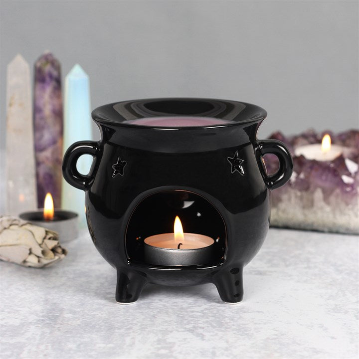Shiny Black Ceramic Oil Burner