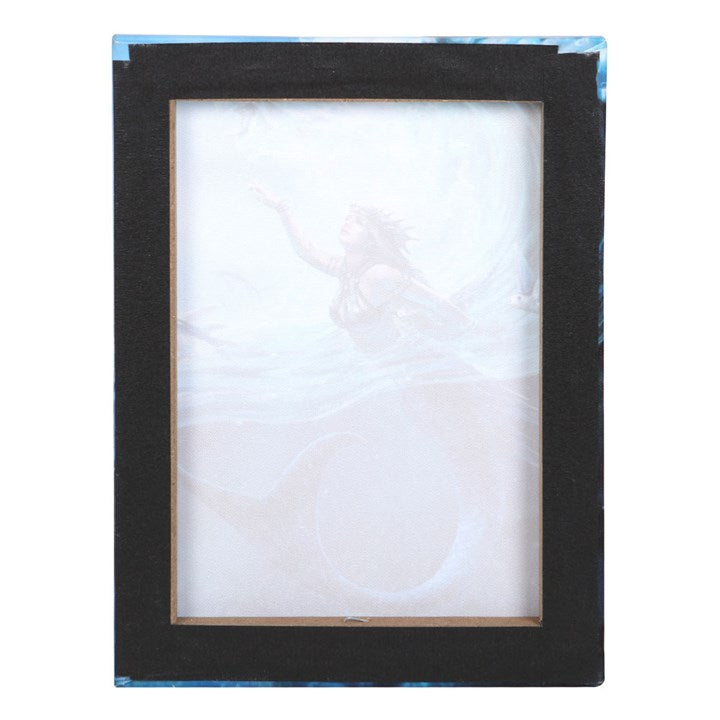 19x25cm Water Element Sorceress Canvas Plaque by Anne Stokes