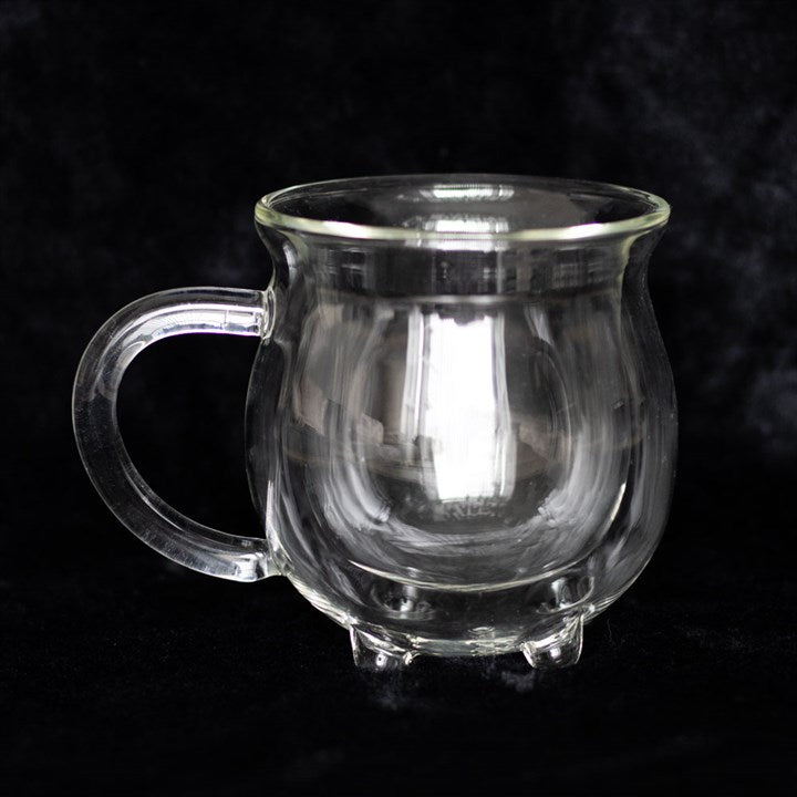 Clear Double Walled Glass Cauldron Mug - GETTING DISCONTINUED