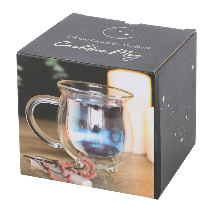 Clear Double Walled Glass Cauldron Mug - GETTING DISCONTINUED