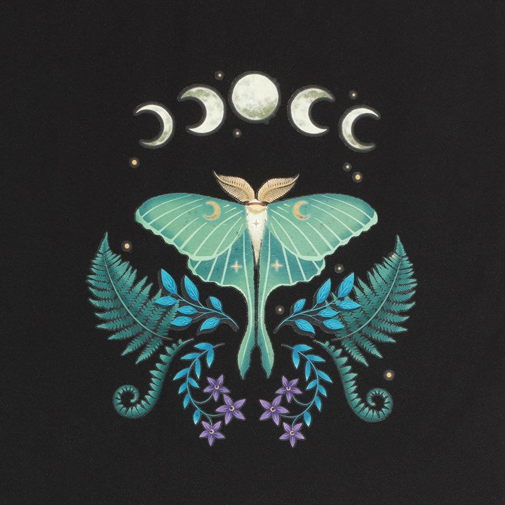 Dark Forest Luna Moth Polycotton Tote Bag