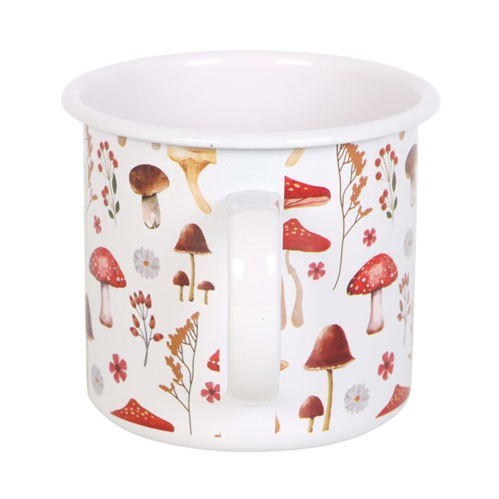 All Over Mushroom Print Enamel Mug - GETTING DISCONTINUED