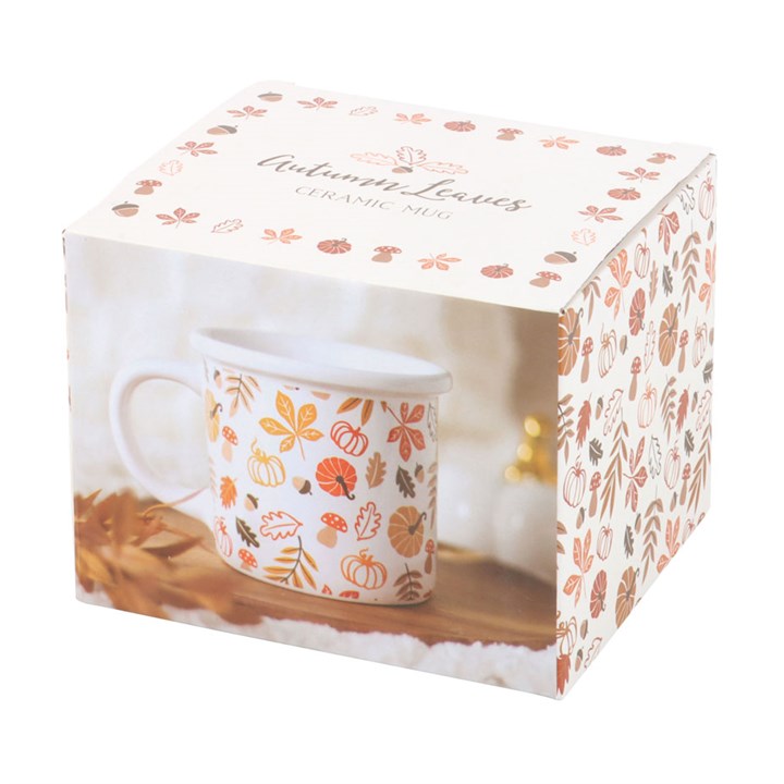 Autumn Leaves and Pumpkins Mug - GETTING DISCONTINUED