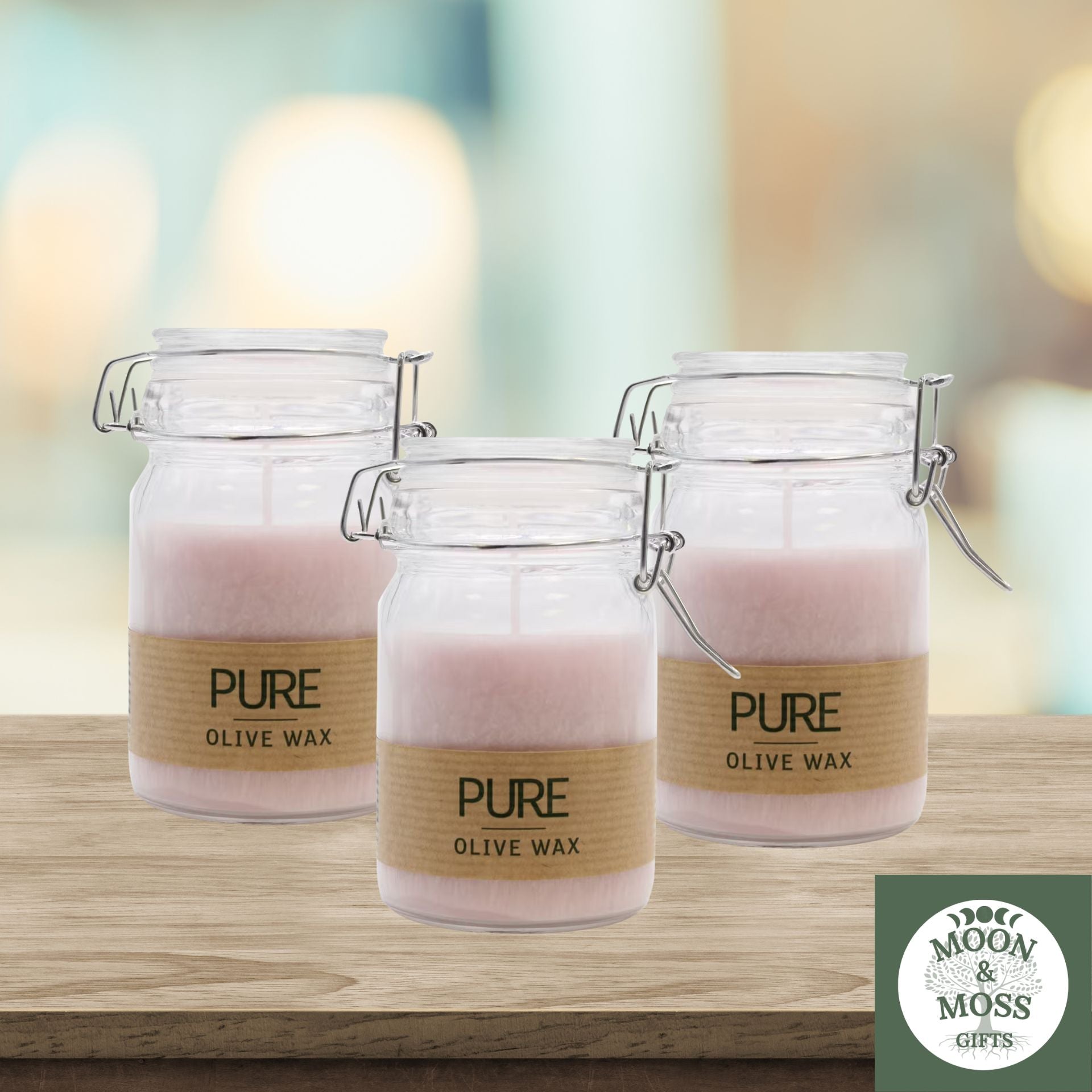 Antique Rose Pure Olive Wax Candle