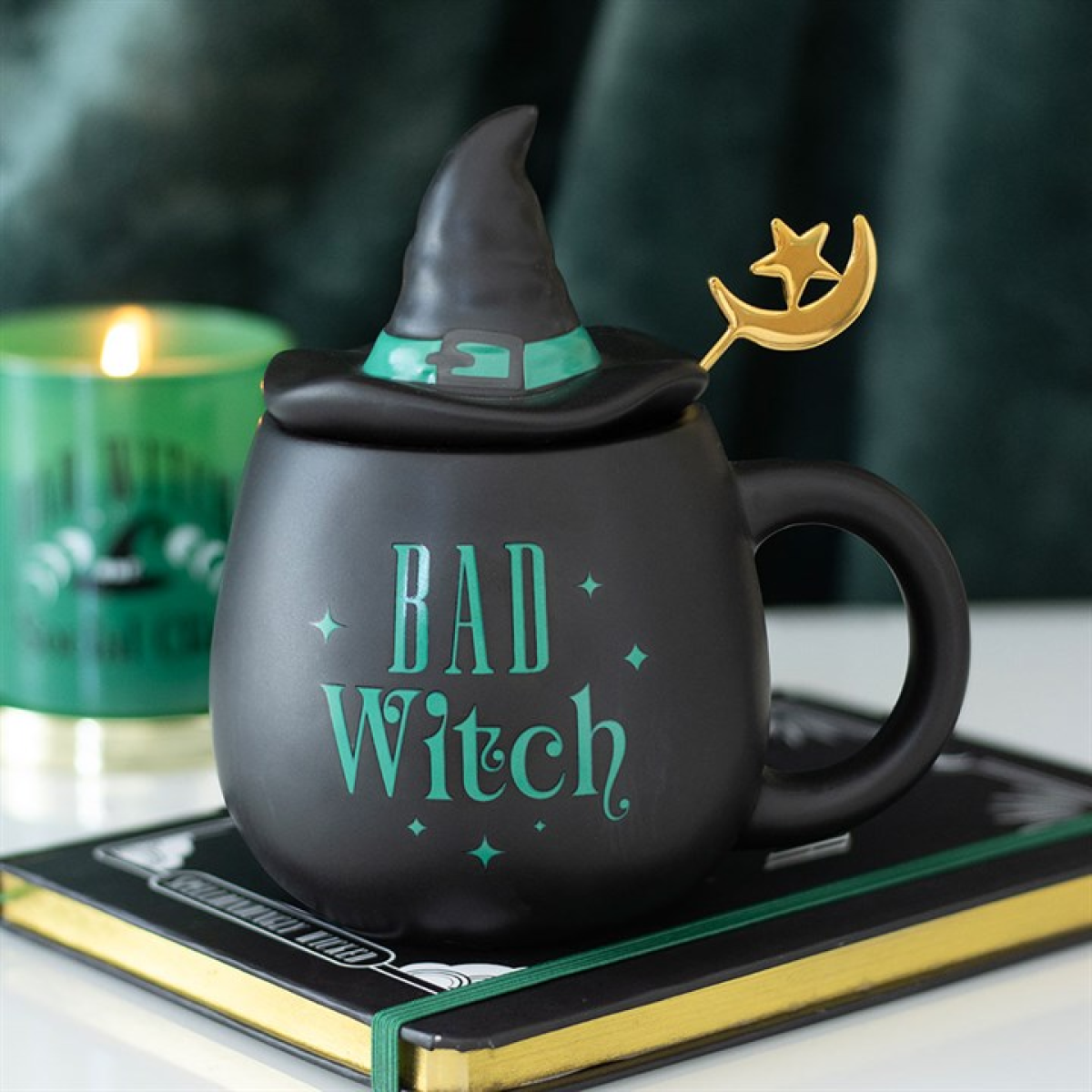 Bad Witch Lidded Mug with Spoon - GETTING DISCONTINUED