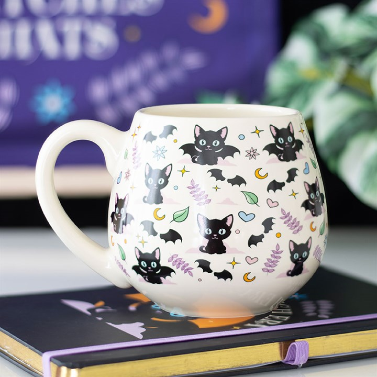 Cute and Creepy Cat Print Rounded Mug - GETTING DISCONTINUED