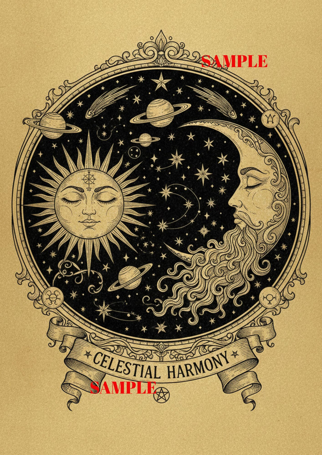 The Celestial Collection — 5 Print Digital Art Bundle - Print 3