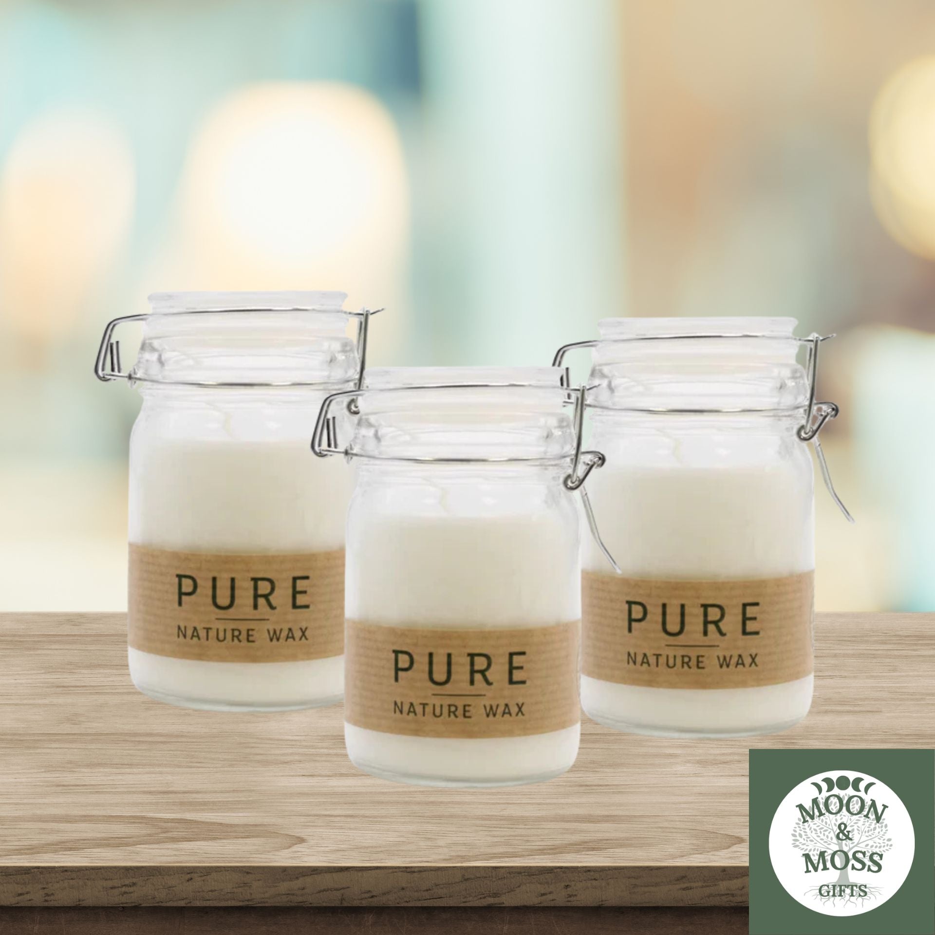 White Pure Olive Wax Candle
